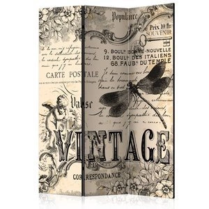 Parawan 3-częściowy - Vintage Correspondence [Room Dividers]