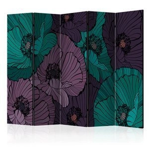 Parawan 5-częściowy - Kwietnik II [Room Dividers]
