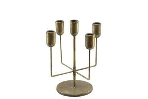 Świecznik 5-ramienny złoty kandelabr 39217-065