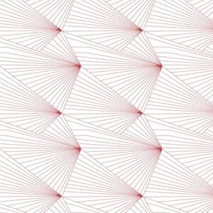 Tapeta ścienna Fan red / white Erica Wakerly