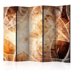 Parawan 5-częściowy - Brązowa tekstura II [Room Dividers]