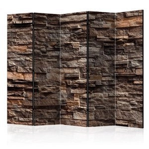 Parawan 5-częściowy - Stylowy brąz II [Room Dividers]