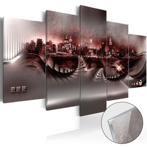 Obraz na szkle akrylowym - Karmazynowe miasto [Glass]