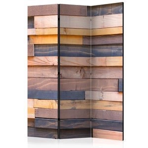 Parawan 3-częściowy - Drewniany zamek [Room Dividers]