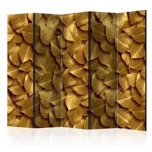 Parawan 5-częściowy - Złote liście II [Room Dividers]