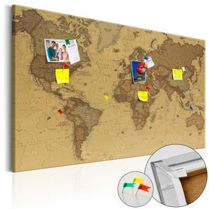 Obraz na korku - Starożytna mapa świata [Mapa korkowa]
