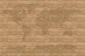 Fototapeta ścienna Mapa świata na brązowym tle V122-1