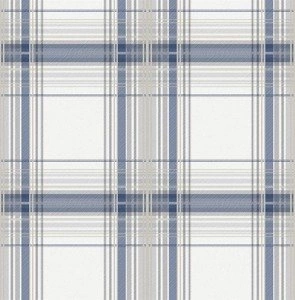 Tapeta w kratkę tartan niebieska szara krata