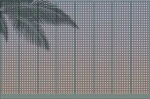 Fototapeta ścienna Tropikalne liście na geometrycznym tle V124-3