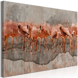 Obraz - Jezioro flamingów (1-częściowy) szeroki