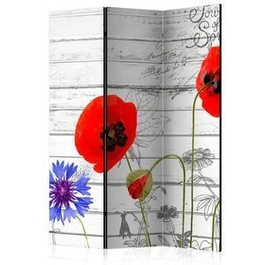 Parawan 3-częściowy - Polne kwiaty [Room Dividers]