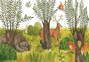 Fototapeta ścienna akwarelowa - leśne zwierzęta 26