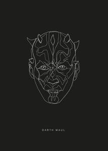 Obraz ścienny Star Wars Lines Dark Side Maul WB098