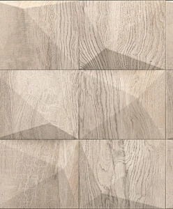 Tapeta geometryczna z trójwymiarowym wzorem drewno