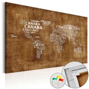 Obraz na korku - Zaginiona mapa [Mapa korkowa IT]