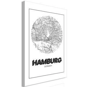 Obraz - Retro Hamburg (1-częściowy) pionowy