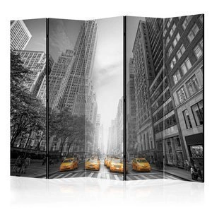 Parawan 5-częściowy - New York - yellow taxis II [Room Dividers]