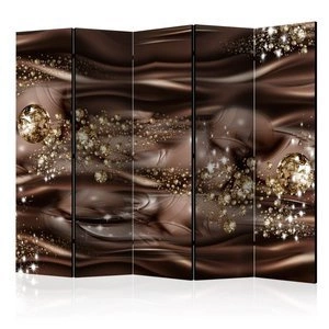 Parawan 5-częściowy - Czekoladowa rzeka II [Room Dividers]