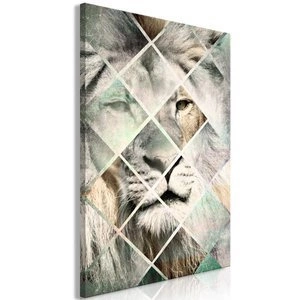 Obraz - Lew na szachownicy (1-częściowy) pionowy