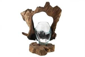 Korzeń ze szklanym wazonem 37898-017