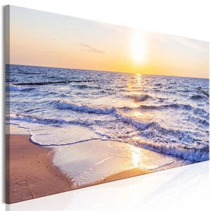 Obraz - Spokojne fale (1-częściowy) wąski brązowy