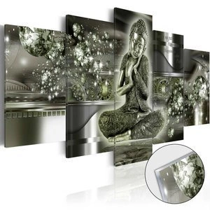 Obraz na szkle akrylowym - Szmaragdowy Budda [Glass]
