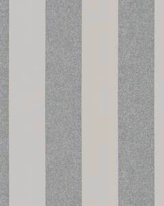 Tapeta winylowa pionowe beżowo-srebrne pasy paski