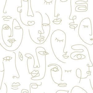 Tapeta ścienna Esta Home 139146 Black & White with a splash of gold