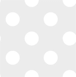 Szara tapeta do pokoju dziecka białe kropki grochy