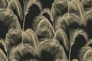 Fototapeta ścienna z motywem palmowych liści na czarnym tle V110-2