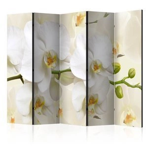 Parawan 5-częściowy - Gałązka orchidei II [Room Dividers]