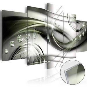 Obraz na szkle akrylowym - Fala zielonego blasku [Glass]