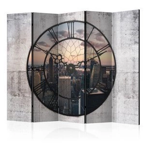 Parawan 5-częściowy - NYC Time Zone II [Room Dividers]