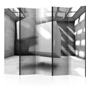 Parawan 5-częściowy - Taniec kwadratów II [Room Dividers]