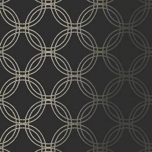 Tapeta wzór geometryczny okręgi czarna miedź