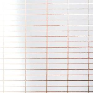 Tapeta ścienna Grid copper rose / white Erica Wakerly