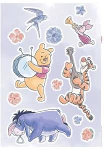 Naklejki samoprzylepne 14108h Winnie the Pooh - Flowers & Music