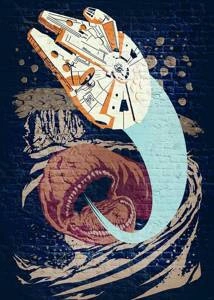 Fototapeta ścienna Star Wars Classic Concrete Asteroid Worm DX4-035