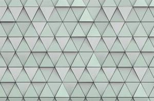 Fototapeta ścienna w trójwymiarowe zielone trójkąty V138-3