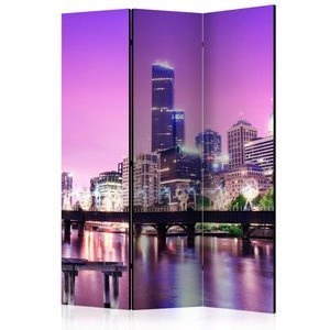 Parawan 3-częściowy - Purpurowe Melbourne [Room Dividers]
