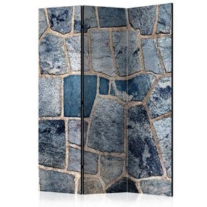 Parawan 3-częściowy - Szafirowy kamień [Room Dividers]