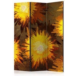 Parawan 3-częściowy - Taniec słoneczników [Room Dividers]