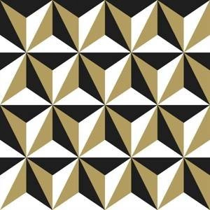 Tapeta ścienna Esta Home 139118 Black & White with a splash of gold