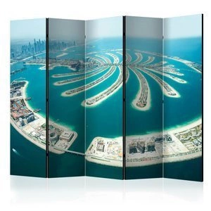 Parawan 5-częściowy - Dubaj: Wyspa Palmowa II [Room Dividers]