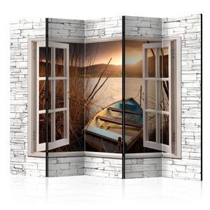 Parawan 5-częściowy - Jesienne jezioro II [Room Dividers]