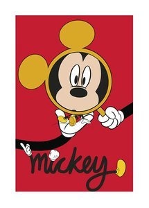 Obraz ścienny Mickey Mouse Magnifying Glass WB041