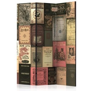 Parawan 3-częściowy - Książkowy raj [Room Dividers]