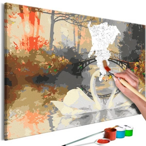 Obraz do samodzielnego malowania - Łabędzia miłość