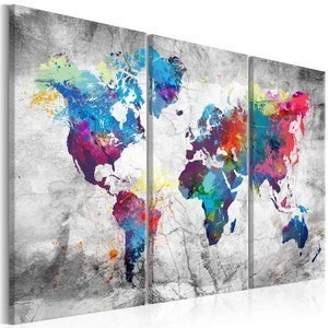 Obraz - Mapy: Szary styl