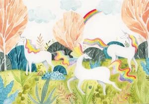 Fototapeta ścienna dziecięca – szczęśliwe jednorożce 6